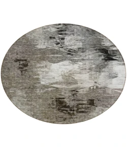 Addison Chantille ACN597 Taupe 8 ft. x 8 ft. Round Rug