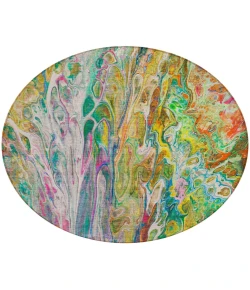 Addison Chantille ACN602 Green 8 ft. x 8 ft. Round Rug