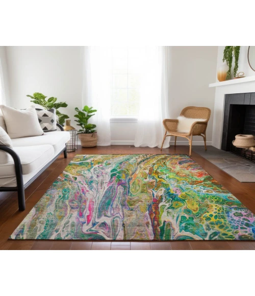 Chantille ACN602 Green 3' x 5' Rug