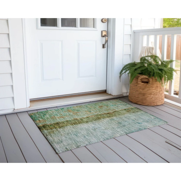 Chantille ACN605 Green 1'8" x 2'6" Rug