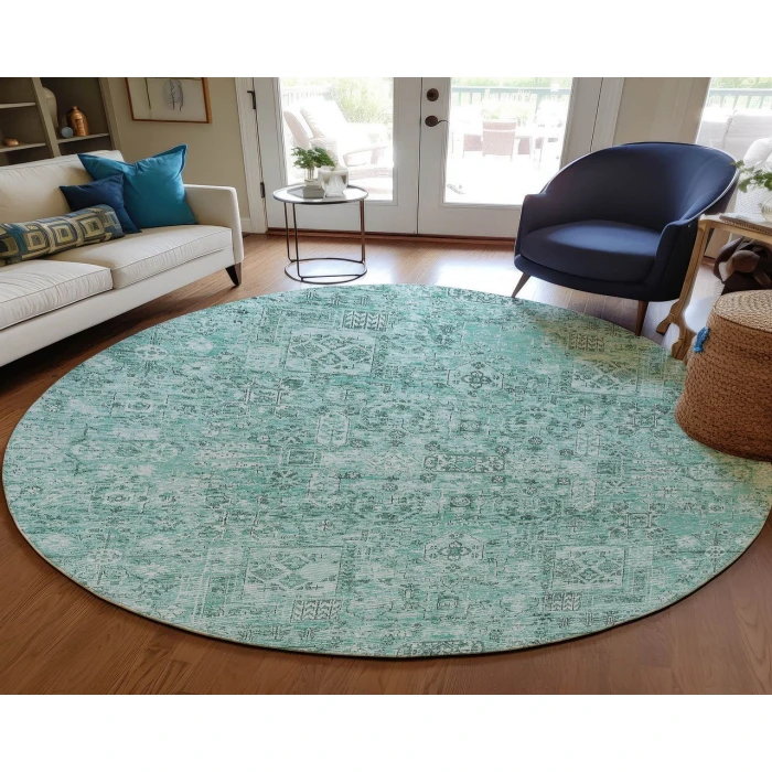 Chantille ACN611 Teal 8' x 8' Rug