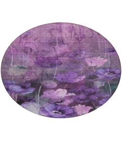Addison Chantille ACN613 Purple 8 ft. x 8 ft. Round Rug