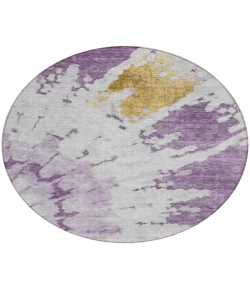 Addison Chantille ACN614 Purple 8 ft. x 8 ft. Round Rug