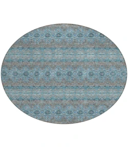 Addison Chantille ACN615 Teal 8 ft. x 8 ft. Round Rug