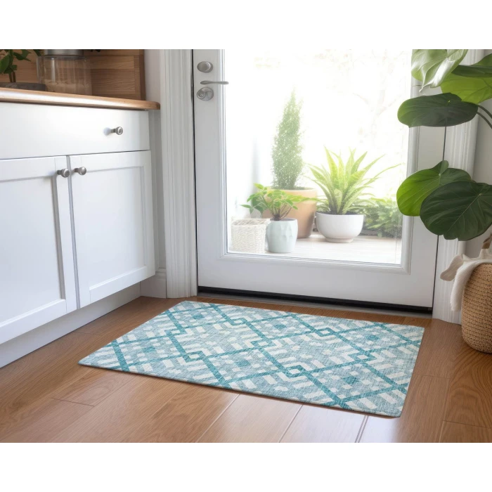 Chantille ACN616 Teal 1'8" x 2'6" Rug