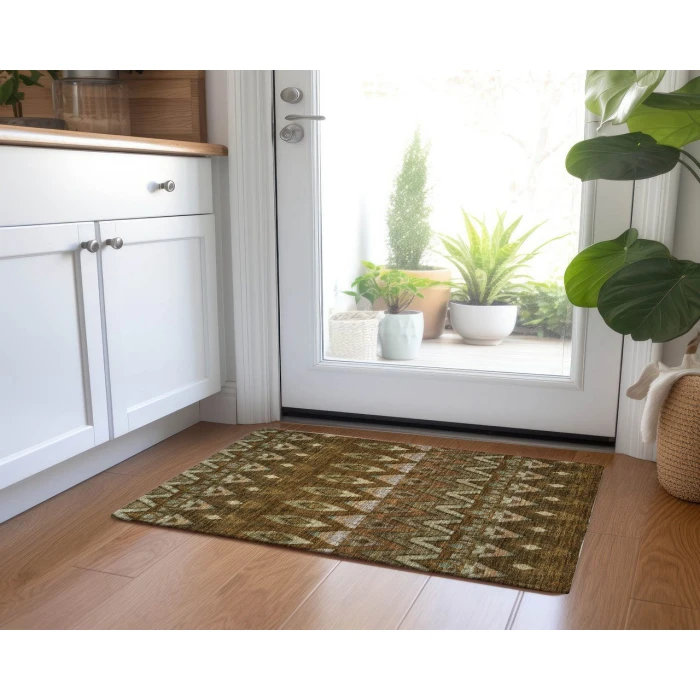 Chantille ACN617 Brown 1'8" x 2'6" Rug