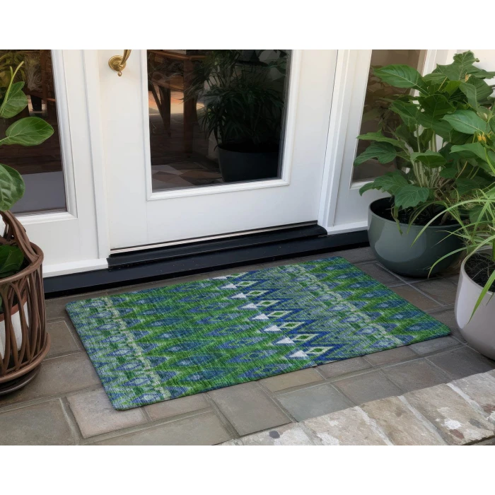 Chantille ACN617 Green 1'8" x 2'6" Rug