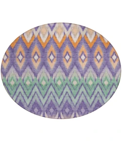 Addison Chantille ACN617 Purple 8 ft. x 8 ft. Round Rug