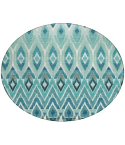 Addison Chantille ACN617 Teal 8 ft. x 8 ft. Round Rug