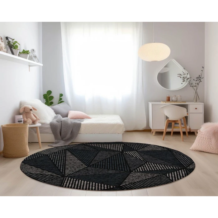 Chantille ACN618 Black 8' x 8' Rug