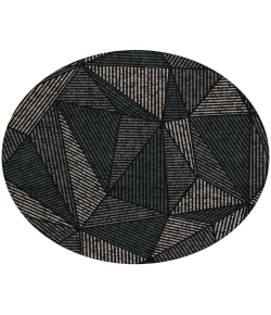 Addison Chantille ACN618 Black 8 ft. x 8 ft. Round Rug