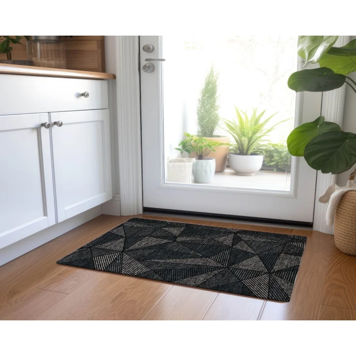 Chantille ACN618 Black 1'8" x 2'6" Rug