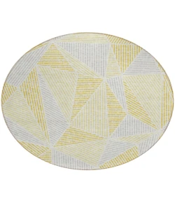 Addison Chantille ACN618 Gold 8 ft. x 8 ft. Round Rug