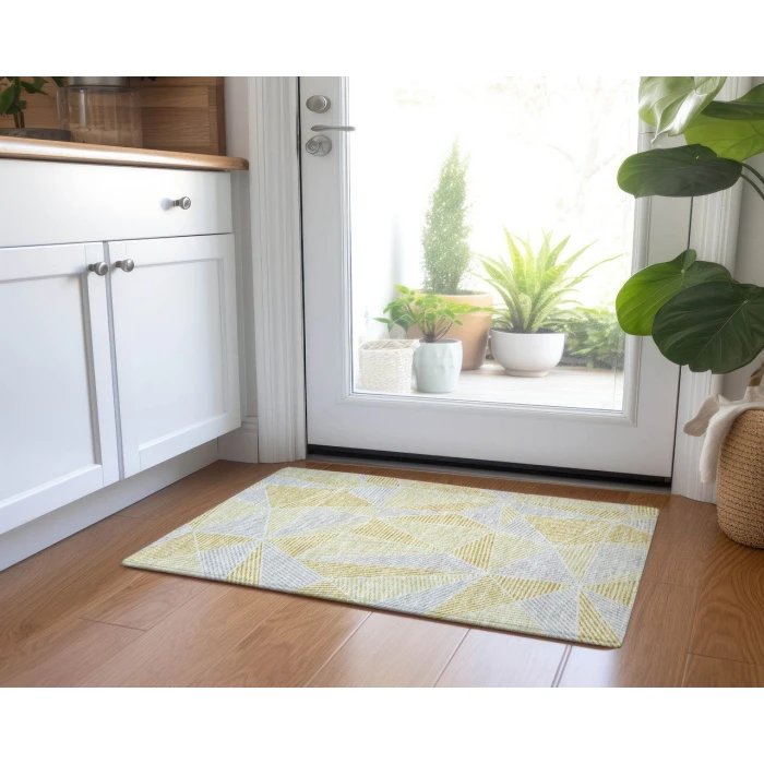 Chantille ACN618 Gold 1'8" x 2'6" Rug