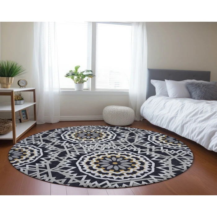 Chantille ACN619 Black 8' x 8' Rug