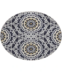 Addison Chantille ACN619 Black 8 ft. x 8 ft. Round Rug