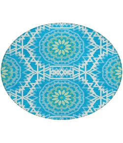 Addison Chantille ACN619 Blue 8 ft. x 8 ft. Round Rug