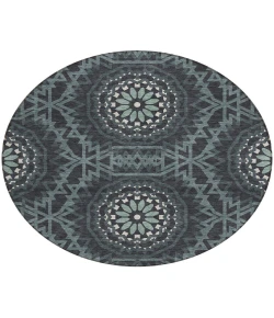 Addison Chantille ACN619 Charcoal 8 ft. x 8 ft. Round Rug