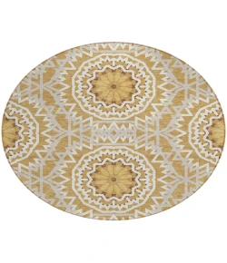 Addison Chantille ACN619 Gold 8 ft. x 8 ft. Round Rug