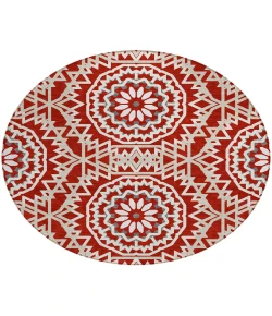 Addison Chantille ACN619 Red 8 ft. x 8 ft. Round Rug
