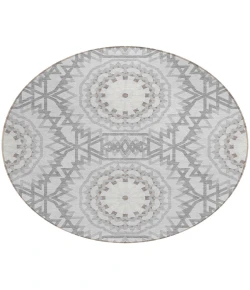 Addison Chantille ACN619 Silver 8 ft. x 8 ft. Round Rug