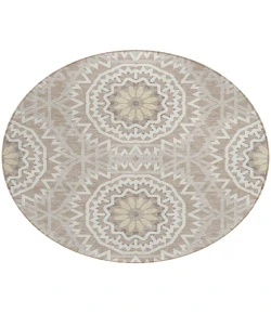 Addison Chantille ACN619 Taupe 8 ft. x 8 ft. Round Rug