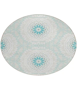 Addison Chantille ACN619 Teal 8 ft. x 8 ft. Round Rug