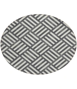 Addison Chantille ACN620 Black 8 ft. x 8 ft. Round Rug