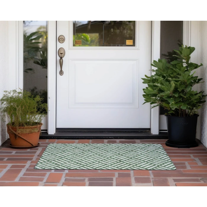 Chantille ACN620 Green 1'8" x 2'6" Rug