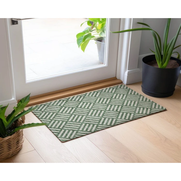 Chantille ACN620 Green 1'8" x 2'6" Rug