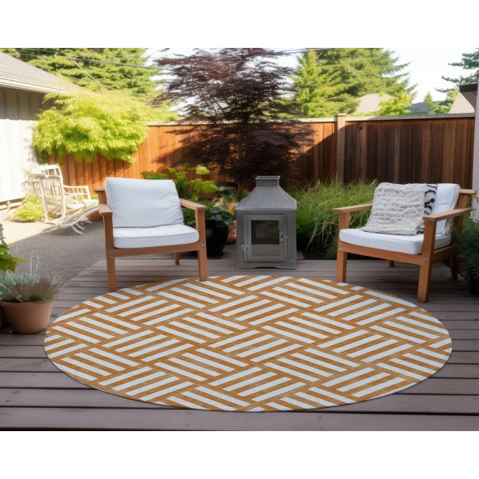 Chantille ACN620 Orange 8' x 8' Rug
