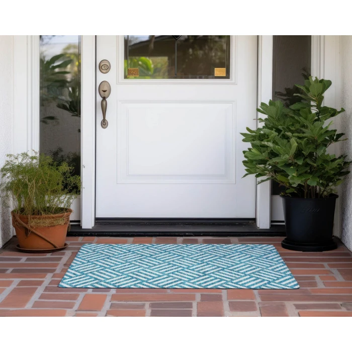 Chantille ACN620 Teal 1'8" x 2'6" Rug
