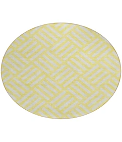 Addison Chantille ACN620 Yellow 8 ft. x 8 ft. Round Rug