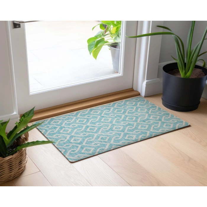 Chantille ACN621 Aqua 1'8" x 2'6" Rug