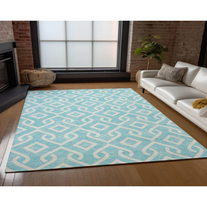 Chantille ACN621 Aqua 9' x 12' Rug