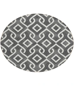 Addison Chantille ACN621 Black 8 ft. x 8 ft. Round Rug