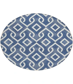 Addison Chantille ACN621 Navy 8 ft. x 8 ft. Round Rug