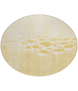 Addison Chantille ACN627 Gold 8 ft. x 8 ft. Round Rug