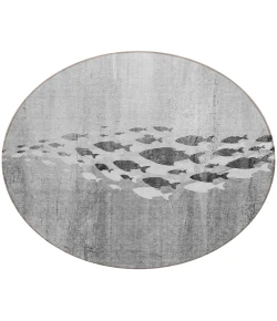 Addison Chantille ACN627 Gray 8 ft. x 8 ft. Round Rug