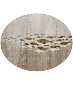 Addison Chantille ACN627 Taupe 8 ft. x 8 ft. Round Rug