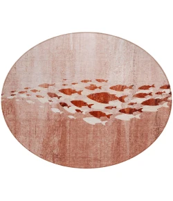 Addison Chantille ACN627 Terracotta 8 ft. x 8 ft. Round Rug