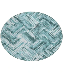Addison Chantille ACN630 Teal 8 ft. x 8 ft. Round Rug