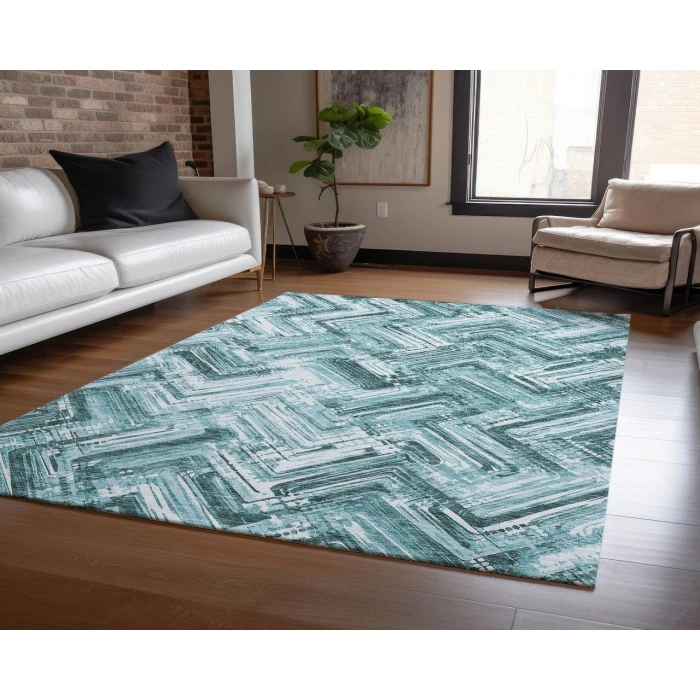 Chantille ACN630 Teal 2'6" x 3'10" Rug