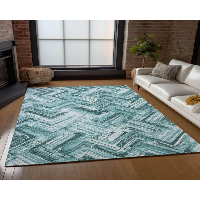 Chantille ACN630 Teal 2'6" x 3'10" Rug