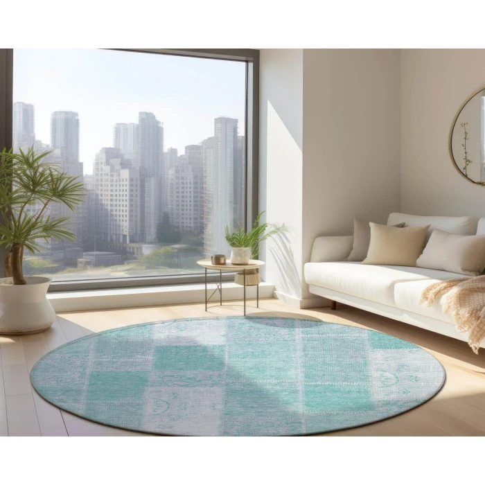Chantille ACN631 Aqua 8' x 8' Rug