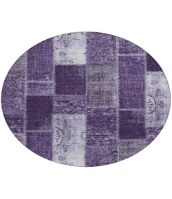 Addison Chantille ACN631 Purple 8 ft. x 8 ft. Round Rug