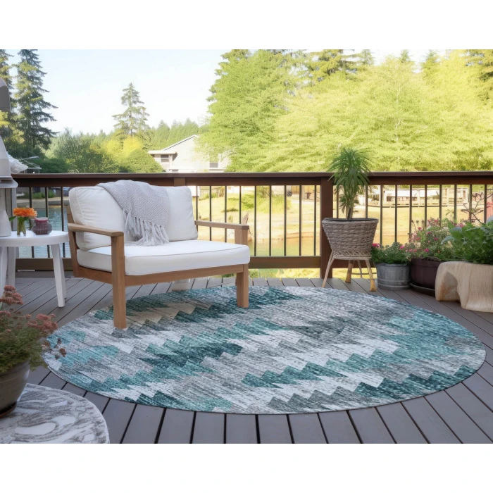 Chantille ACN632 Teal 8' x 8' Rug