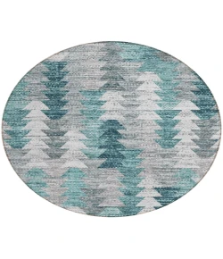 Addison Chantille ACN632 Teal 8 ft. x 8 ft. Round Rug