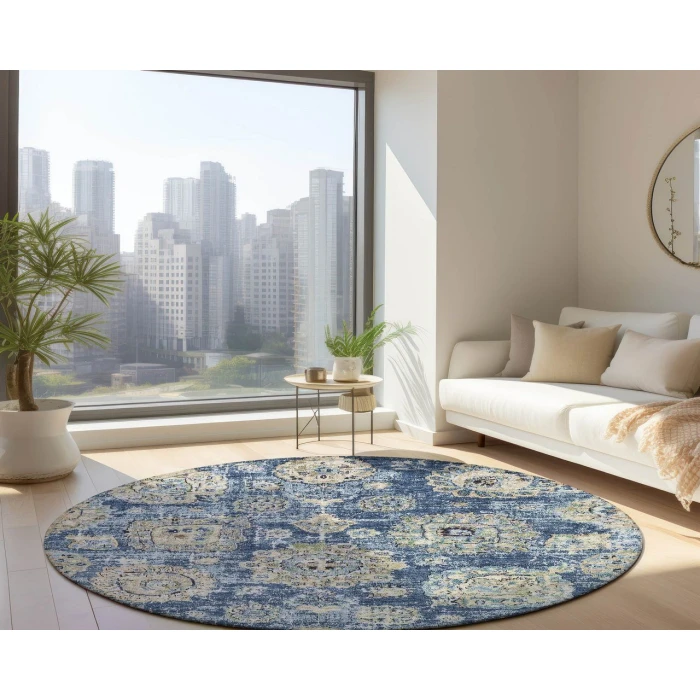 Chantille ACN634 Blue 8' x 8' Rug
