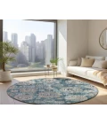 Chantille ACN634 Teal 8' x 8' Rug